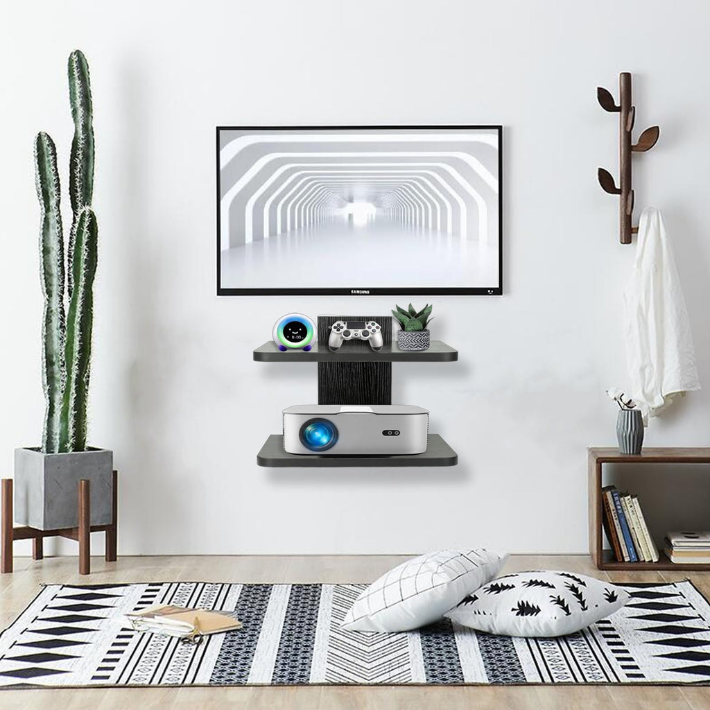 Black 2 Tier Projector Wall Mount P475