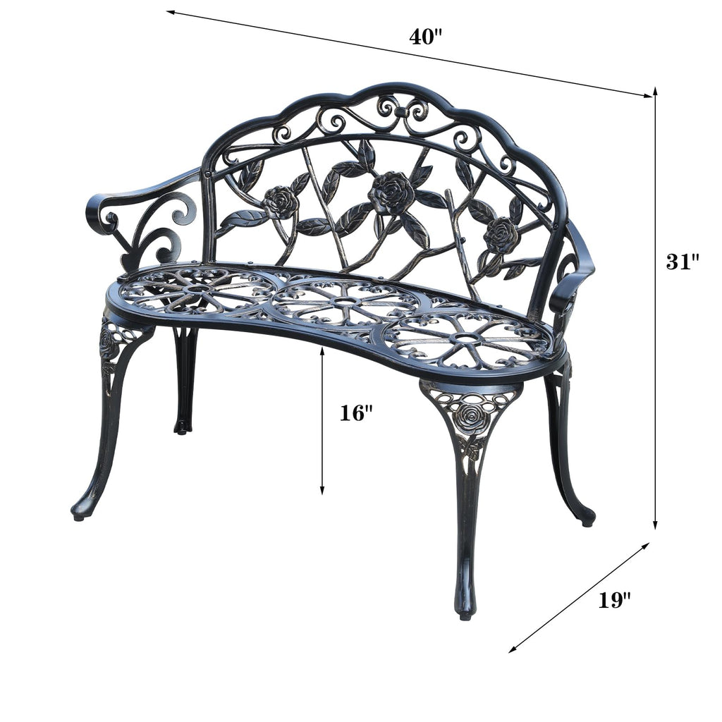 Cast Aluminium Outdoor Bench L677