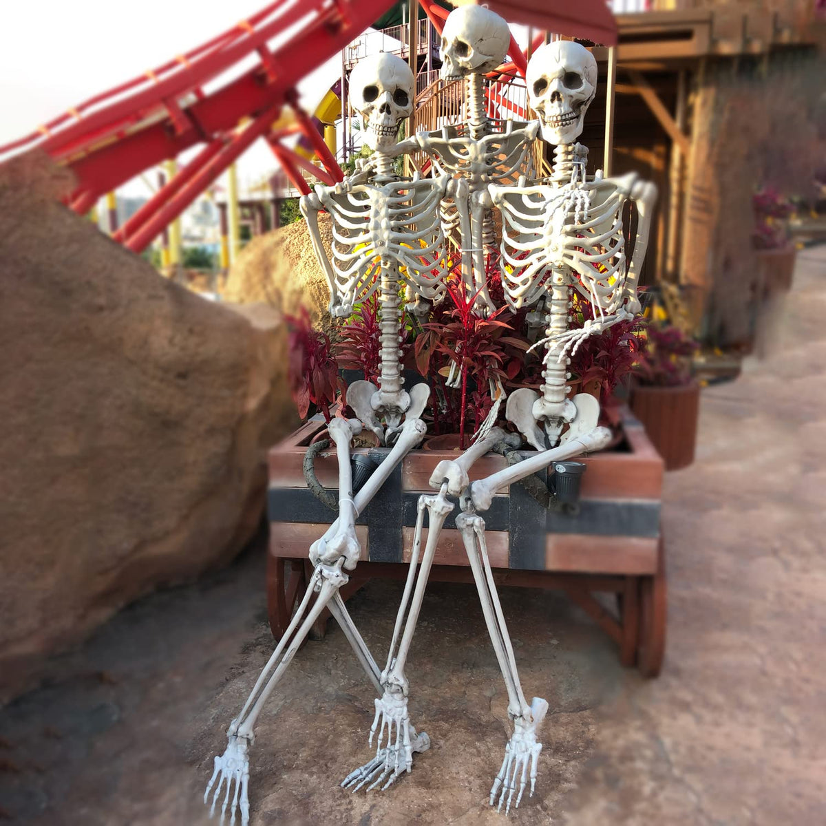 2Packs 5.4ft Life Size Full Body Skeletons with Movable Joints G520
