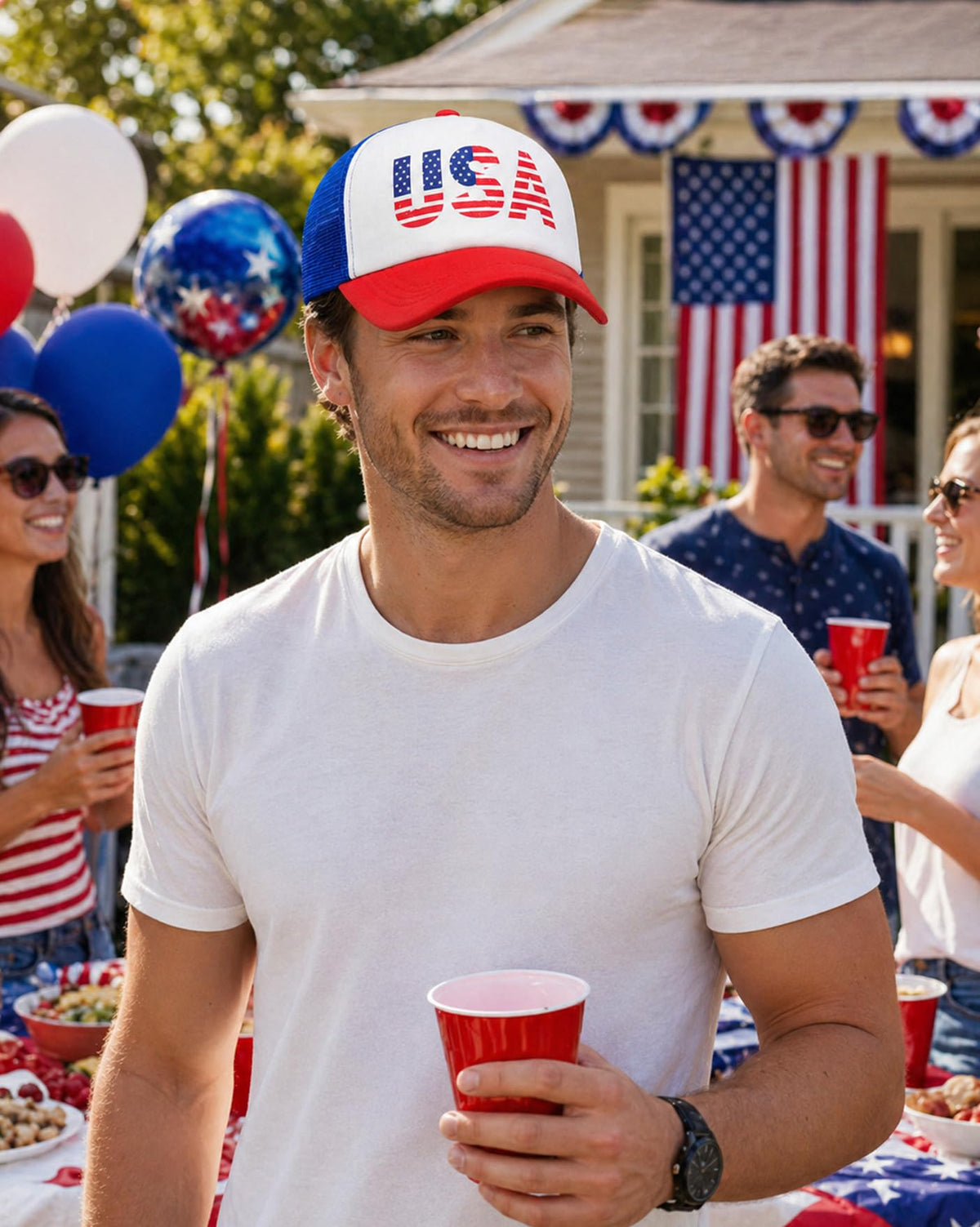 American Flag Trucker Hat Z937566