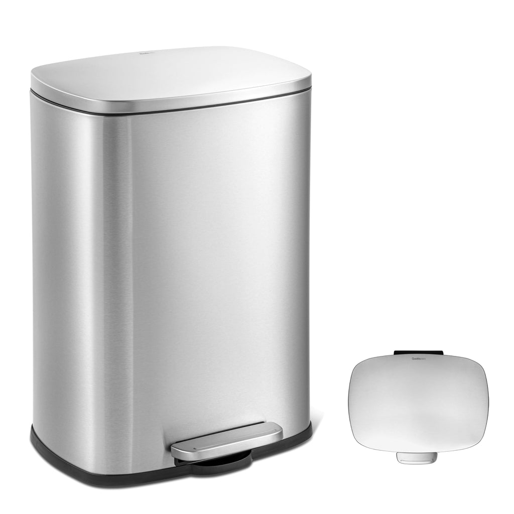 50L Stainless Steel Step-On Kitchen Trash Can C351