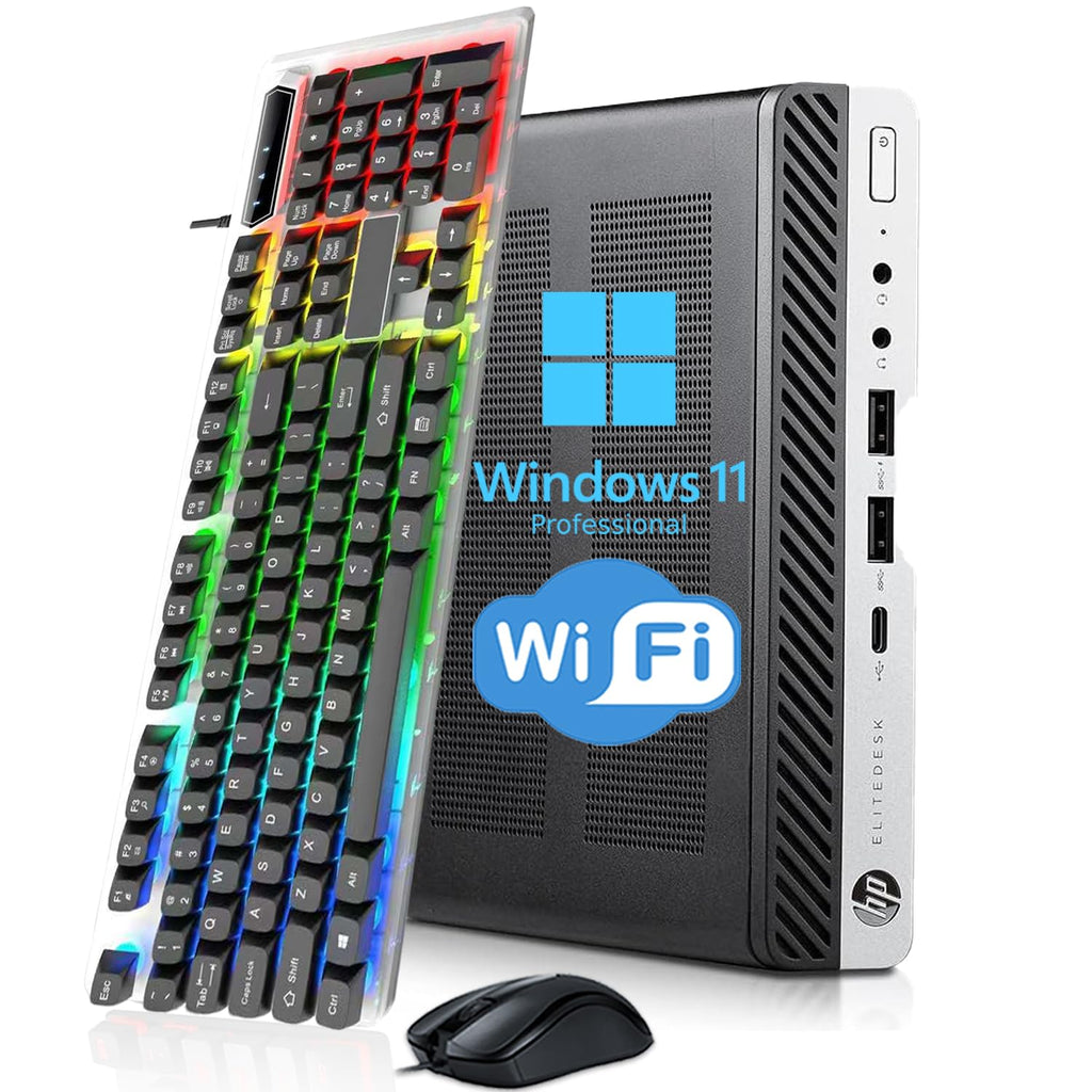 Mini PC Desktop Computer, Intel Core i5-9500T, 8GB DDR4 RAM, 256GB SSD, Windows 11 Pro U379