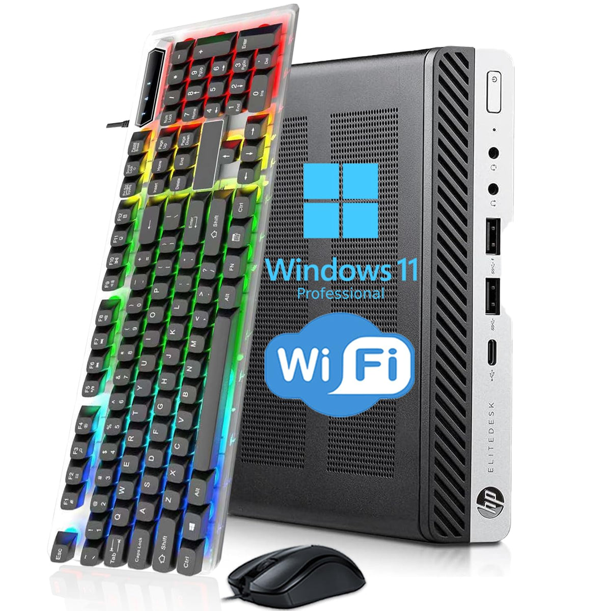 Mini PC Desktop Computer, Intel Core i5-9500T, 8GB DDR4 RAM, 256GB SSD, Windows 11 Pro U379