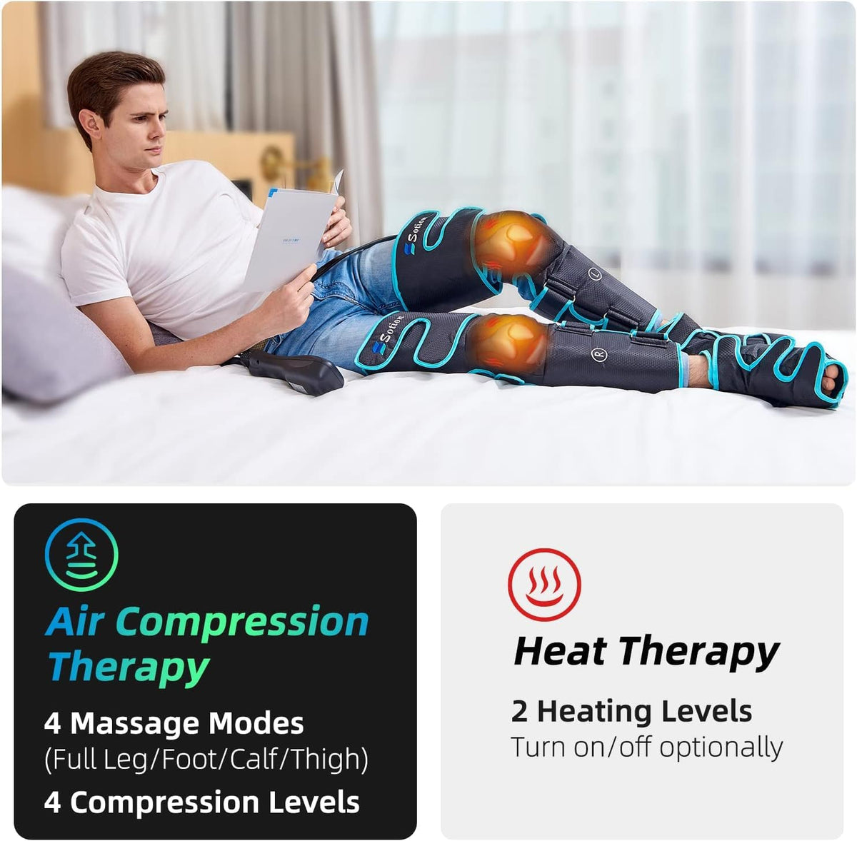 Air Compression Heat Leg Massager G428