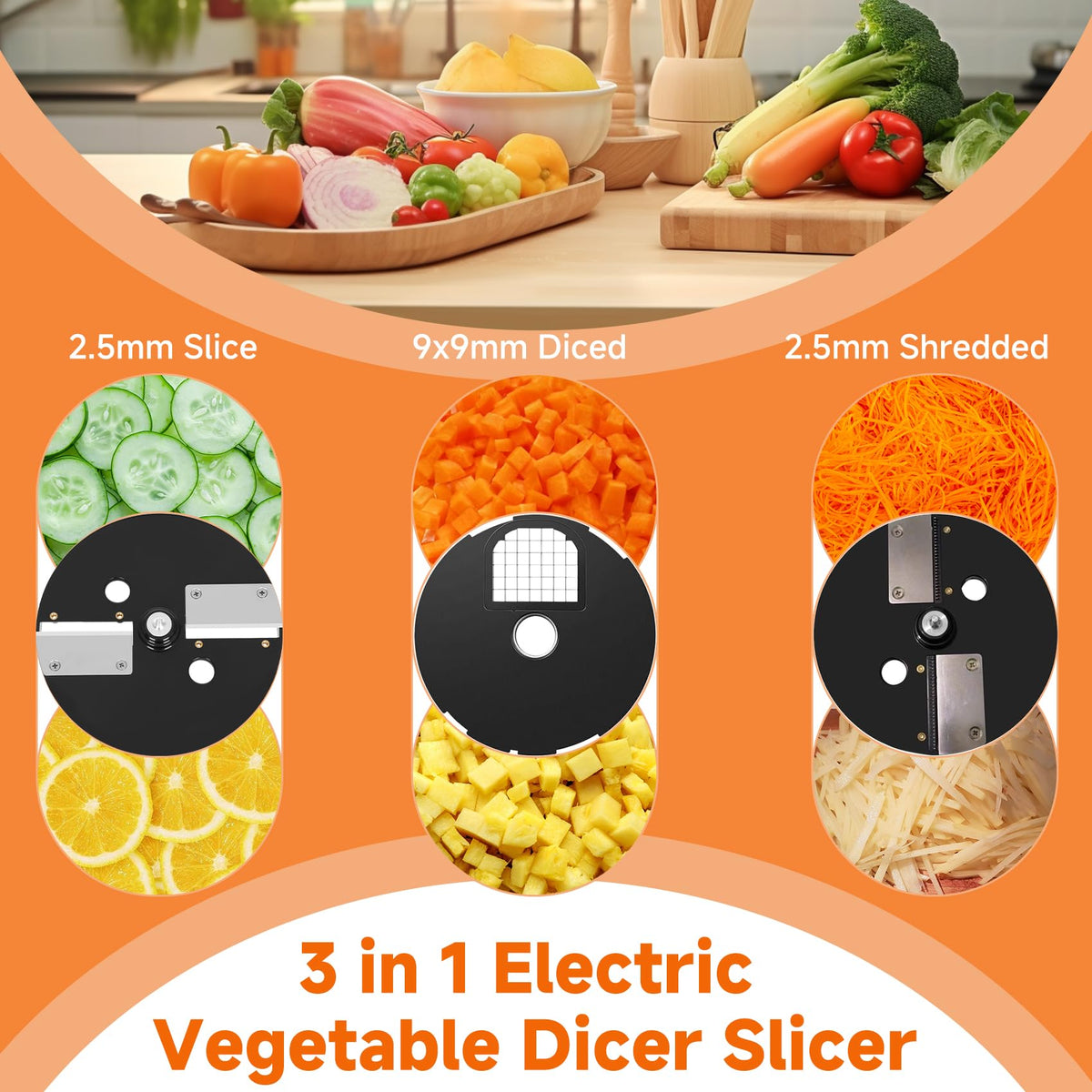 Electric Vegetable Dicer Slicer Y63973