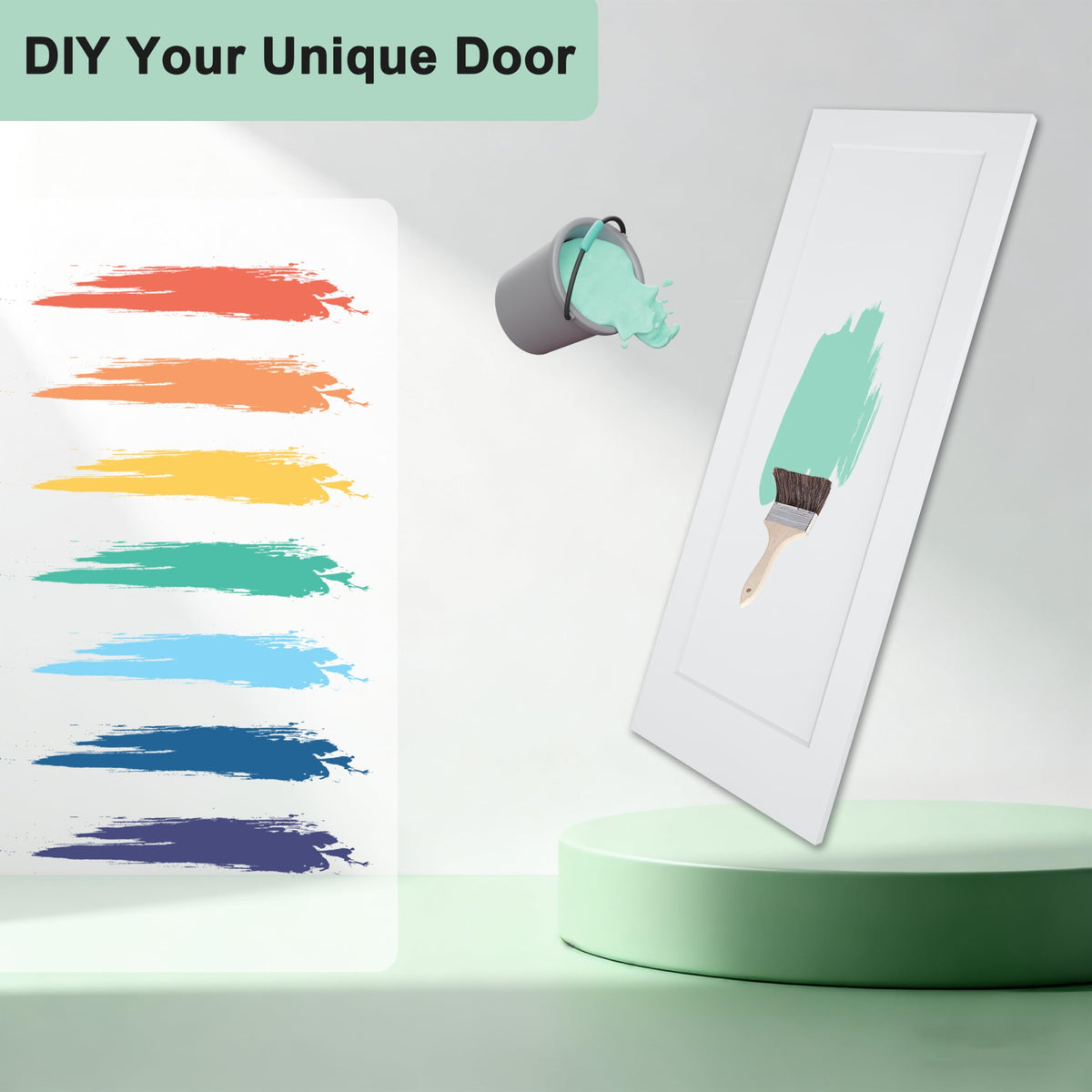 24"x80" 1-Panel Shaker Style White Primed Hollow Core Interior Door Slab M1824
