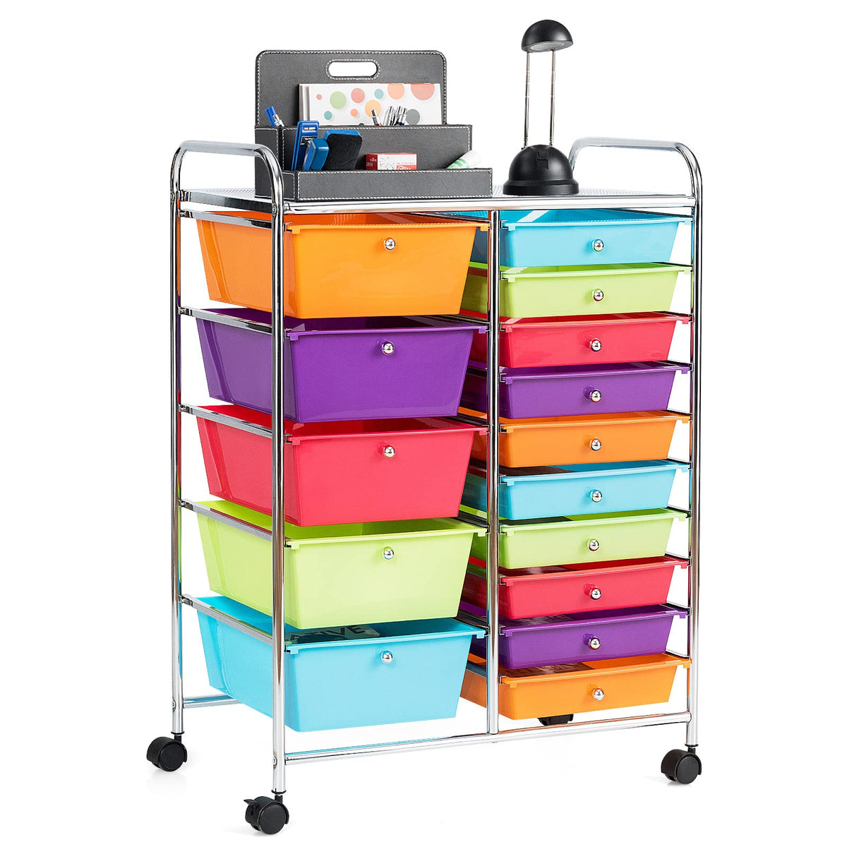 15 Drawer Rolling Storage Cart with 4 Wheels Z2147
