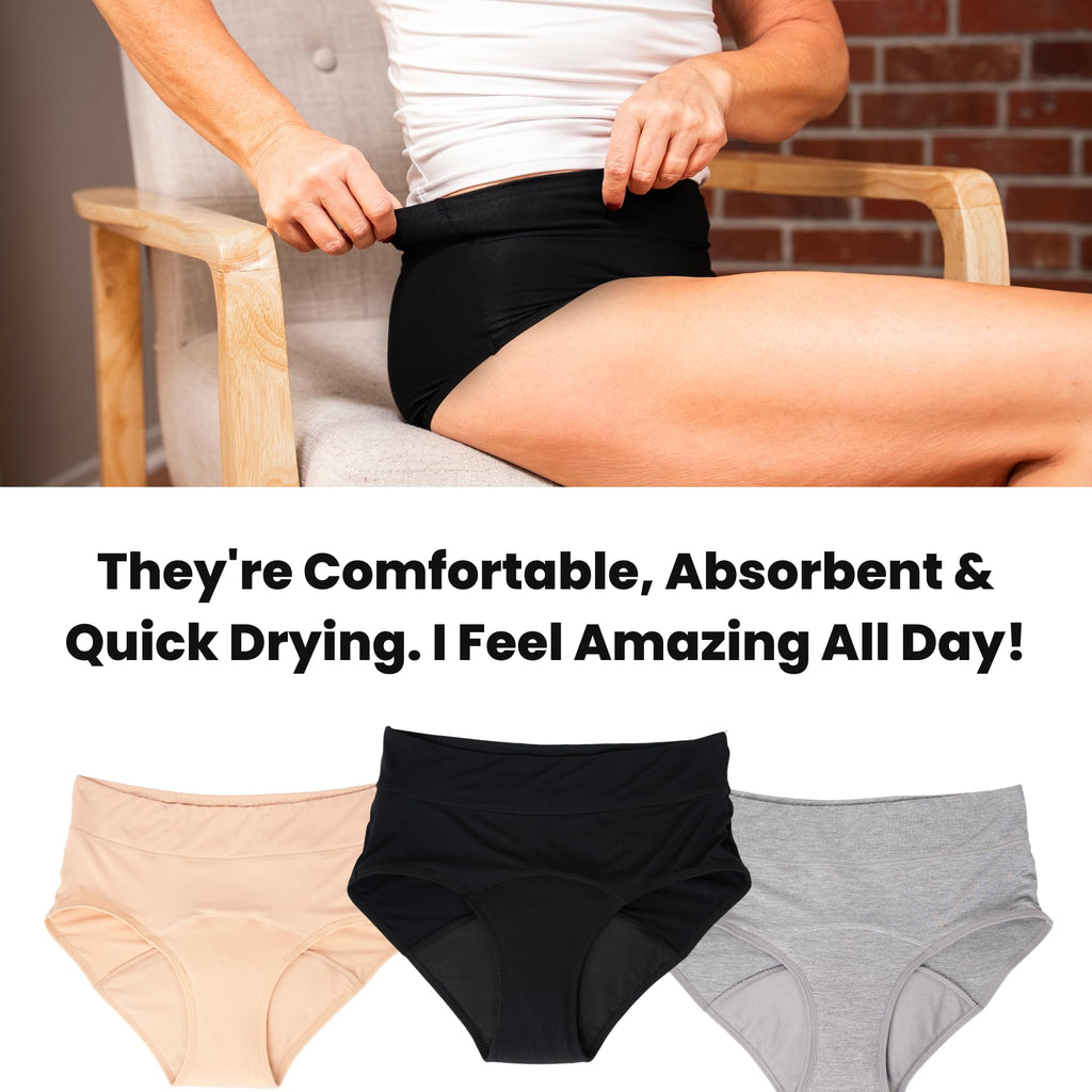 Washable Leak Proof Incontinence Underwear 3-Pack F8745
