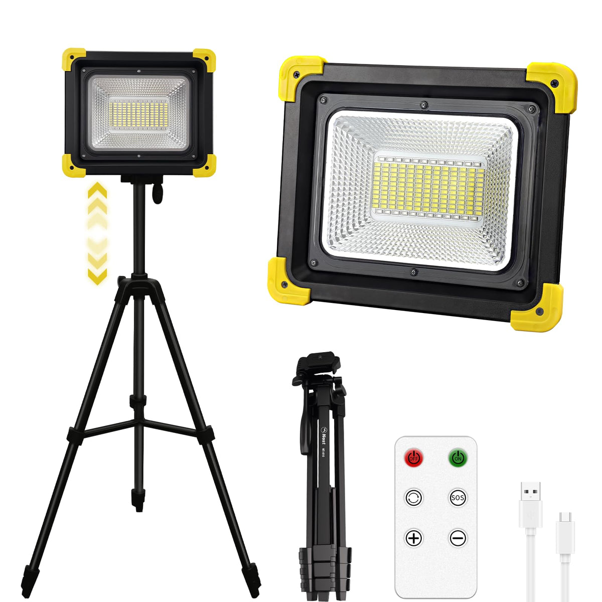 12000mAh Rechargeable LED Work Light with Stand B584