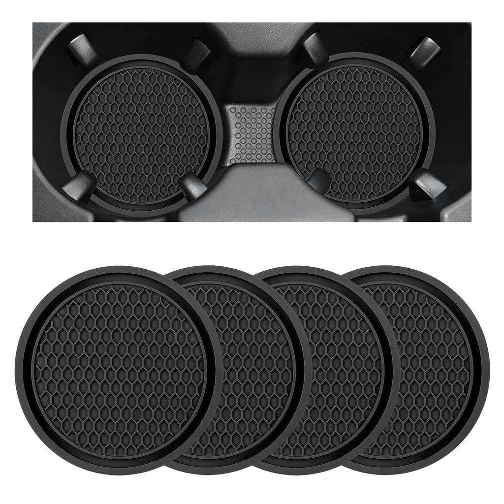 Black Non-Slip Silicone Car Cup Coasters T814
