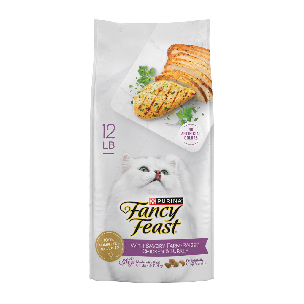 Chicken & Turkey Dry Cat Food 12lb Bag I82686