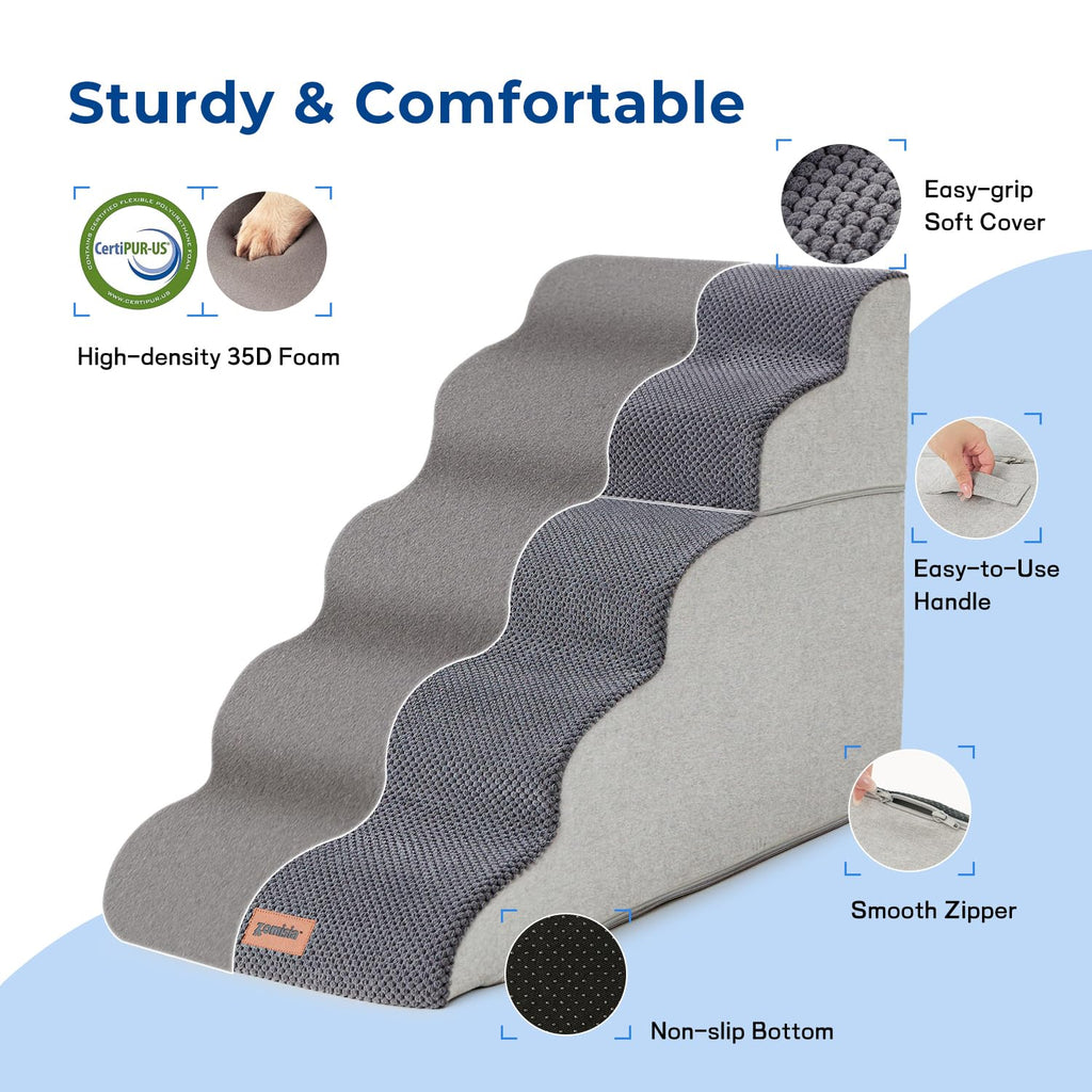 5 Step Pet Stairs Grey B95810
