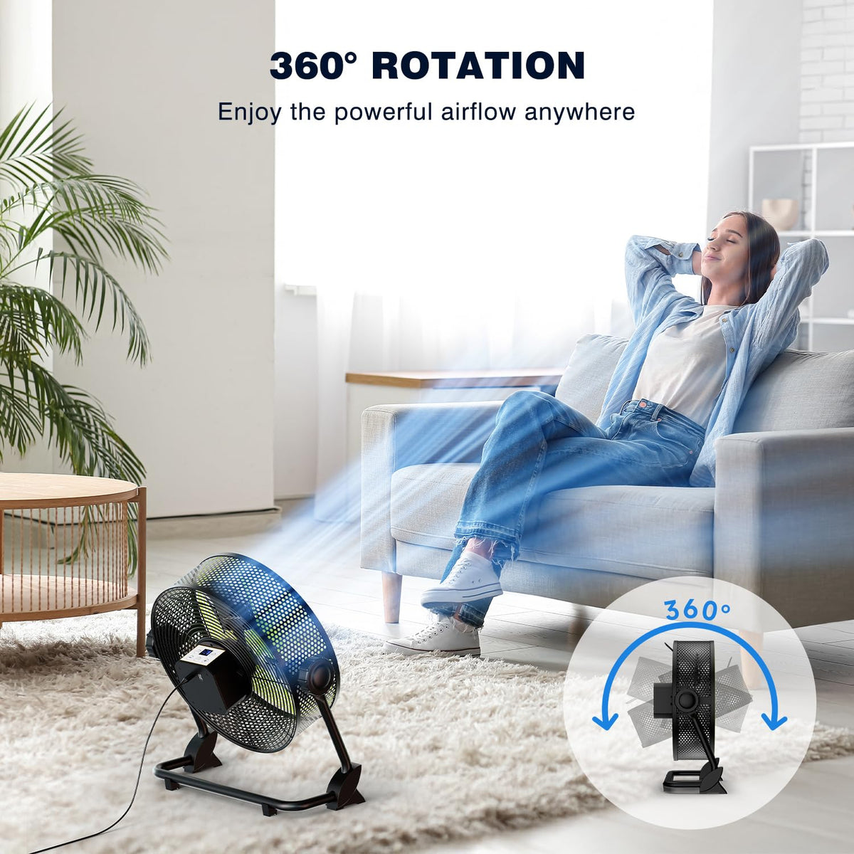 10 Inch Portable Rechargeable Floor Fan B251