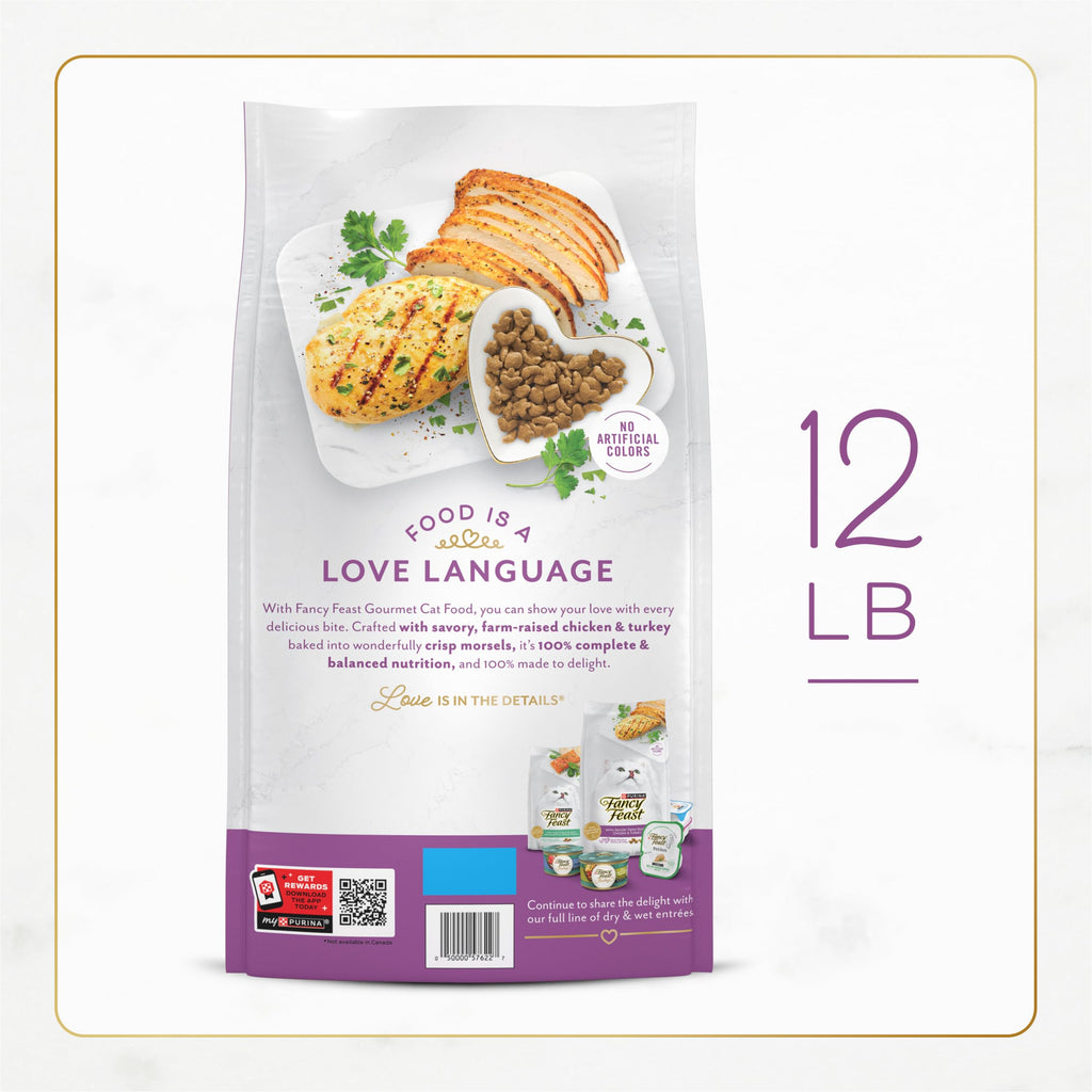 Chicken & Turkey Dry Cat Food 12lb Bag I82686