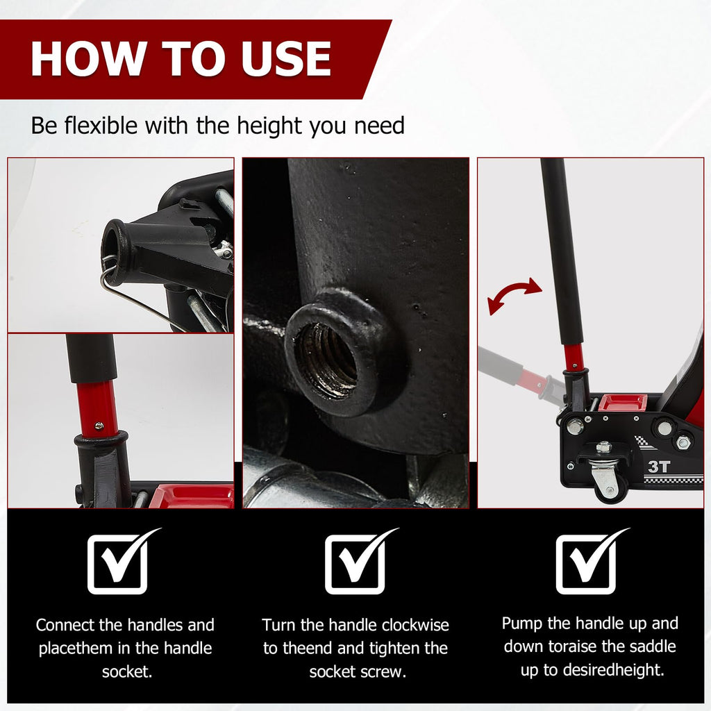 3 Ton Low Profile Steel Floor Jack I46950