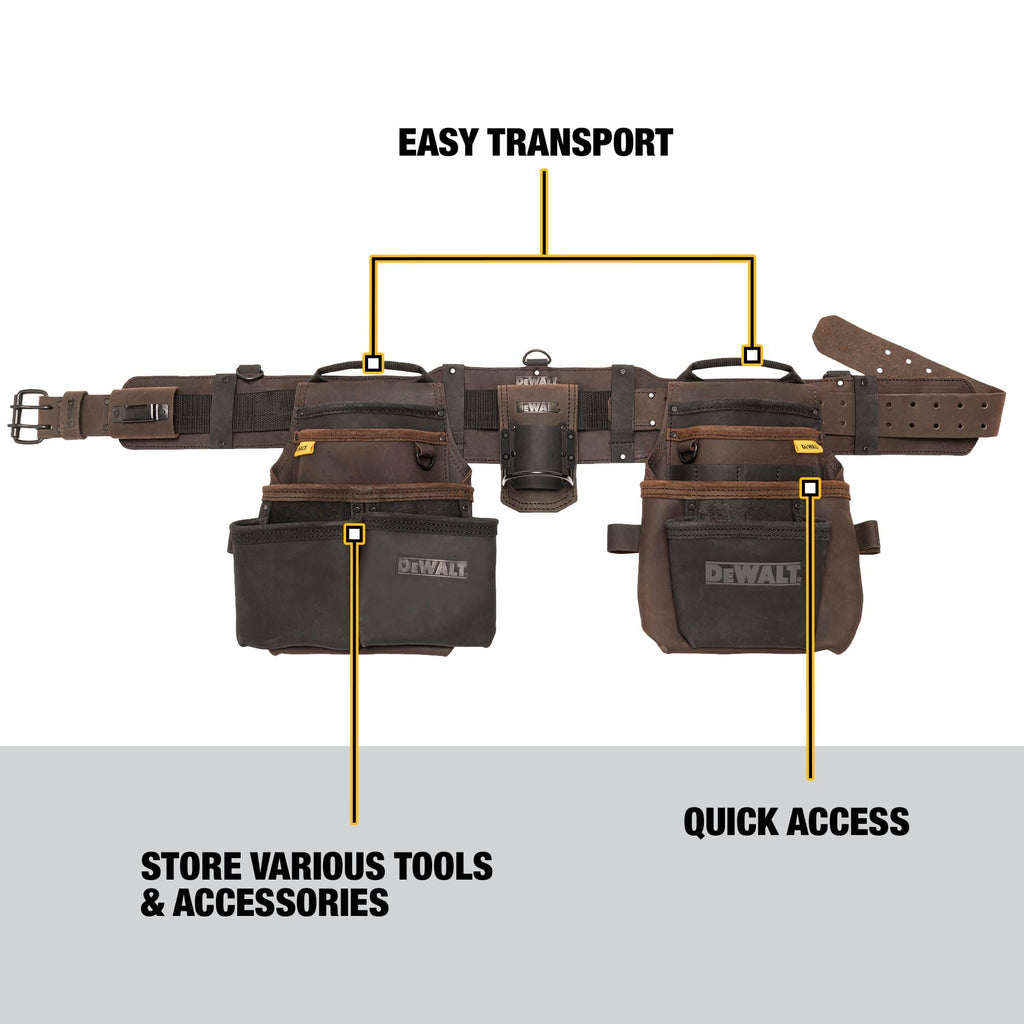 Leather Tool Belt Organizer with 18 Pockets Q675767