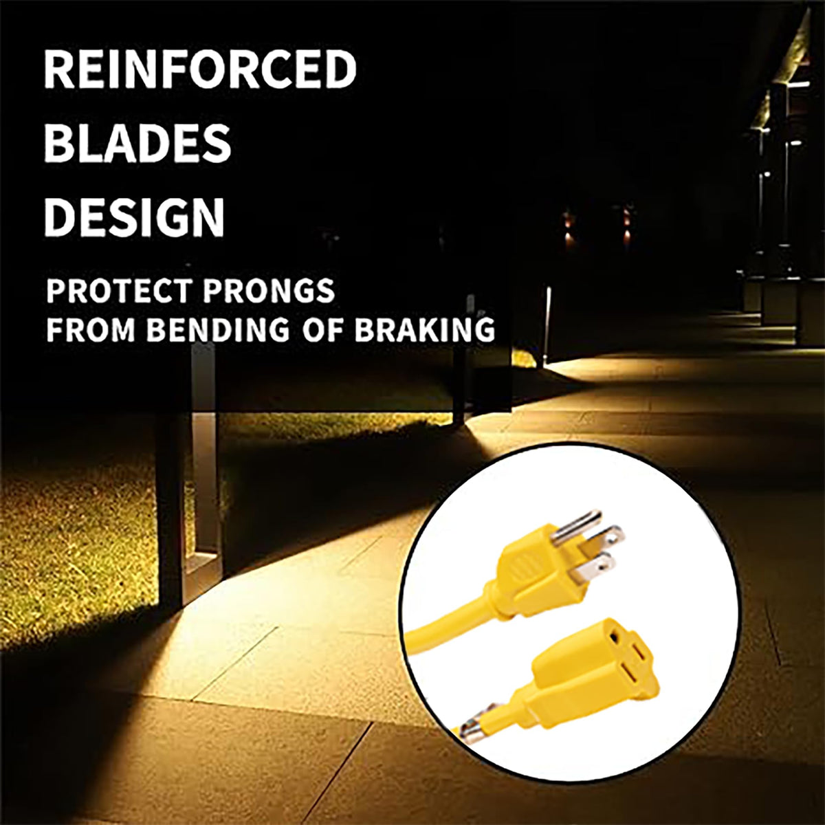 12 Gauge 12FT Yellow 3 Prong Extension Cord H76828