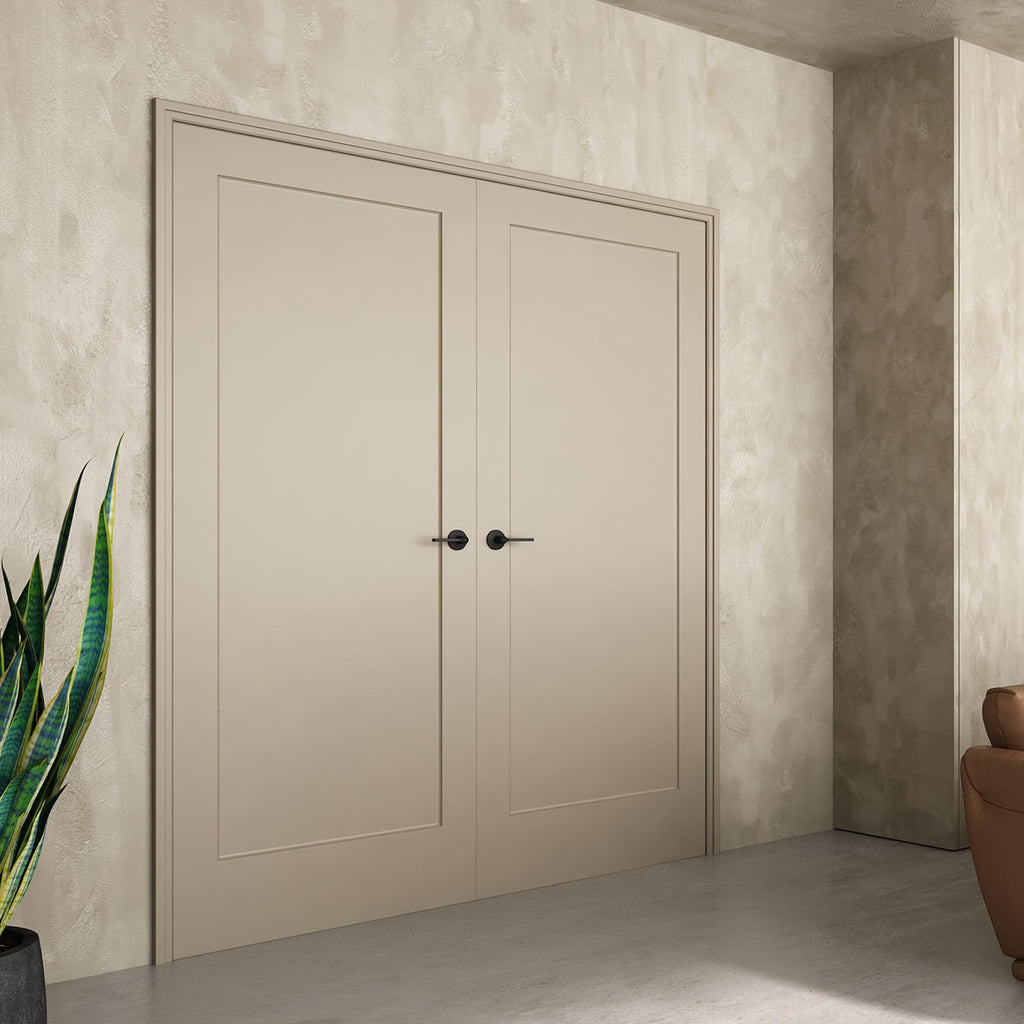 24"x80" 1-Panel Shaker Style White Primed Hollow Core Interior Door Slab M1824