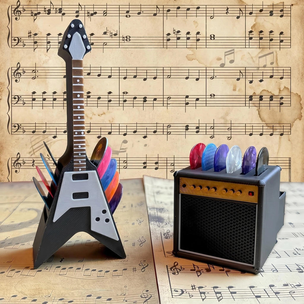 Guitar Picks Holder Box Set E327