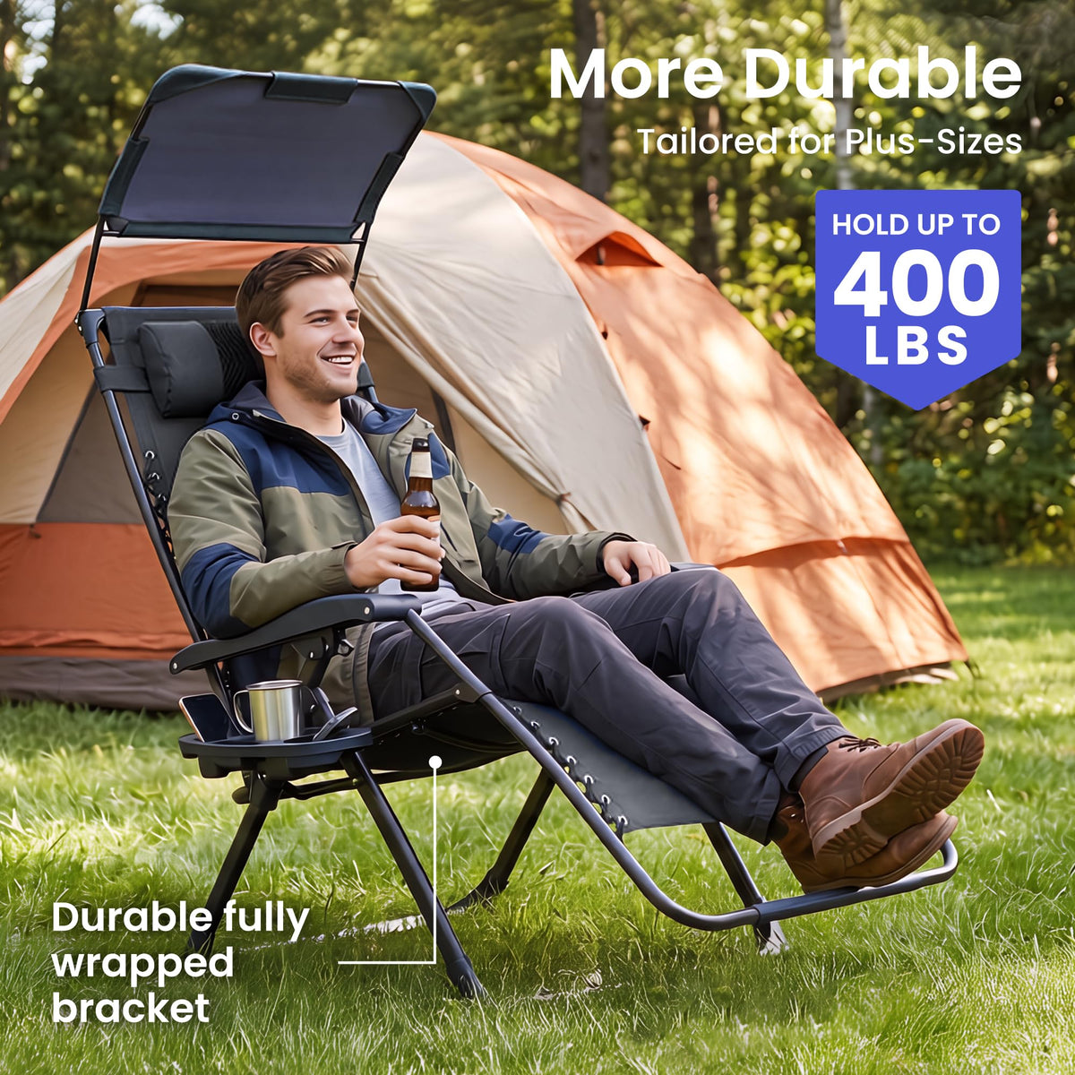 2 Pack Zero Gravity Chairs with Canopy F3974