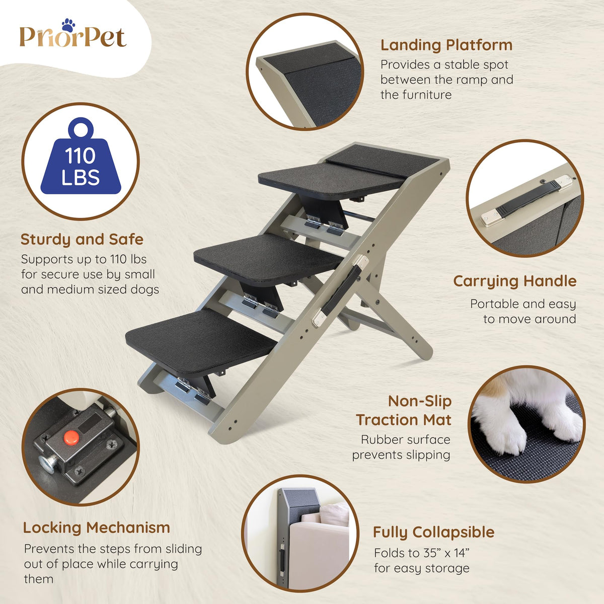 Foldable Non-Slip Dog Ramp R162