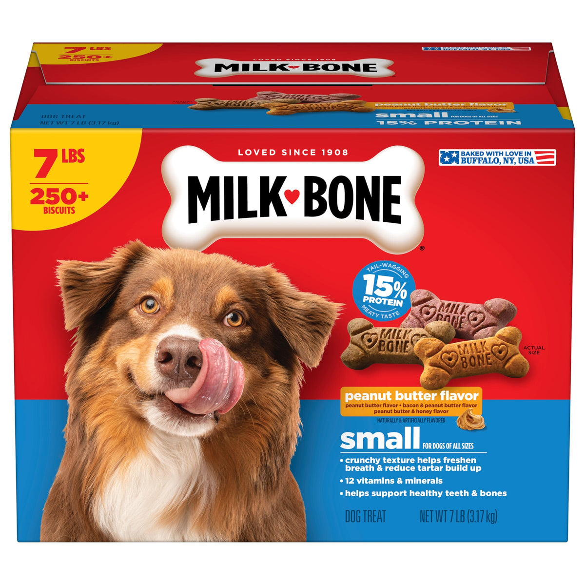 Peanut Butter Flavor Small Dog Treats 7 Lb N91443