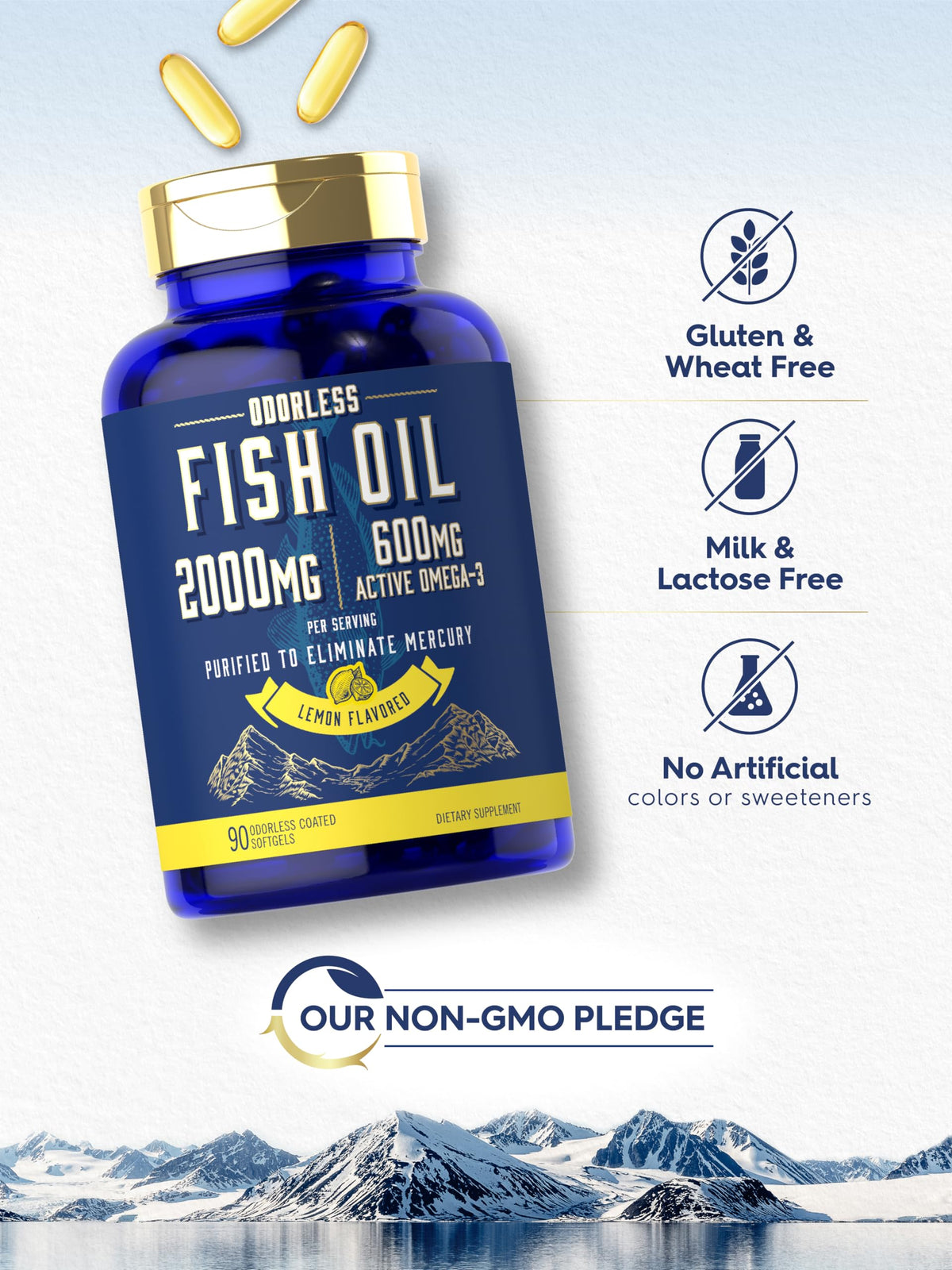 Fish Oil 2000mg Omega 3 Supplement F5657