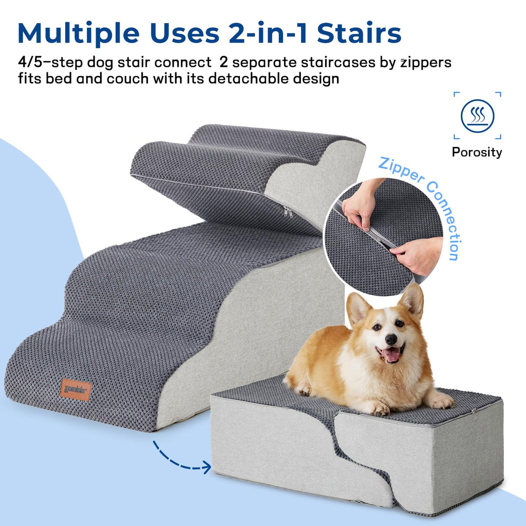 5 Step Pet Stairs Grey B95810