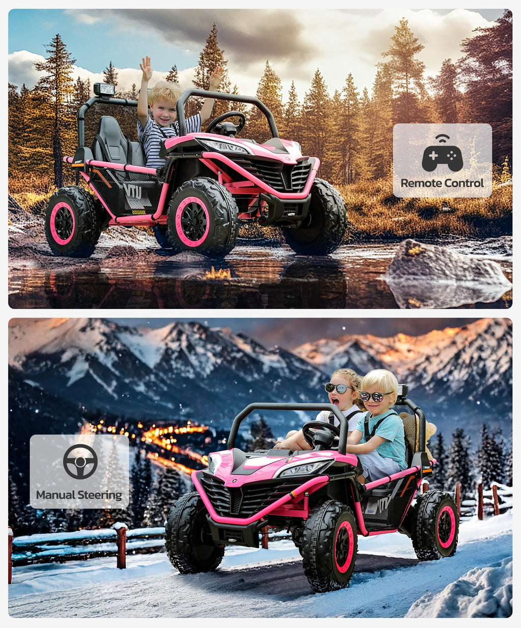 24V 2 Seater 4WD Battery Powered Ride on Car N78975