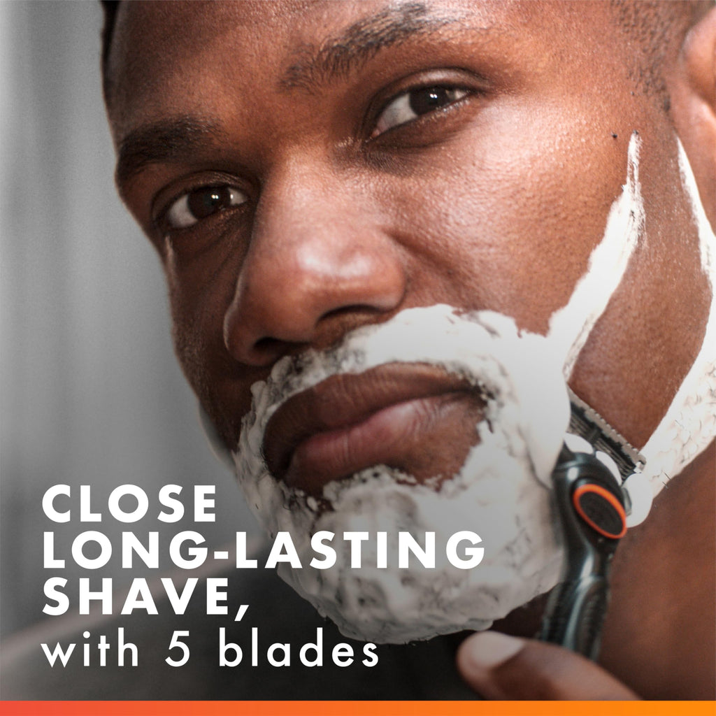 5-Blade Razor Refills with Precision Trimmer, 6 Count S405
