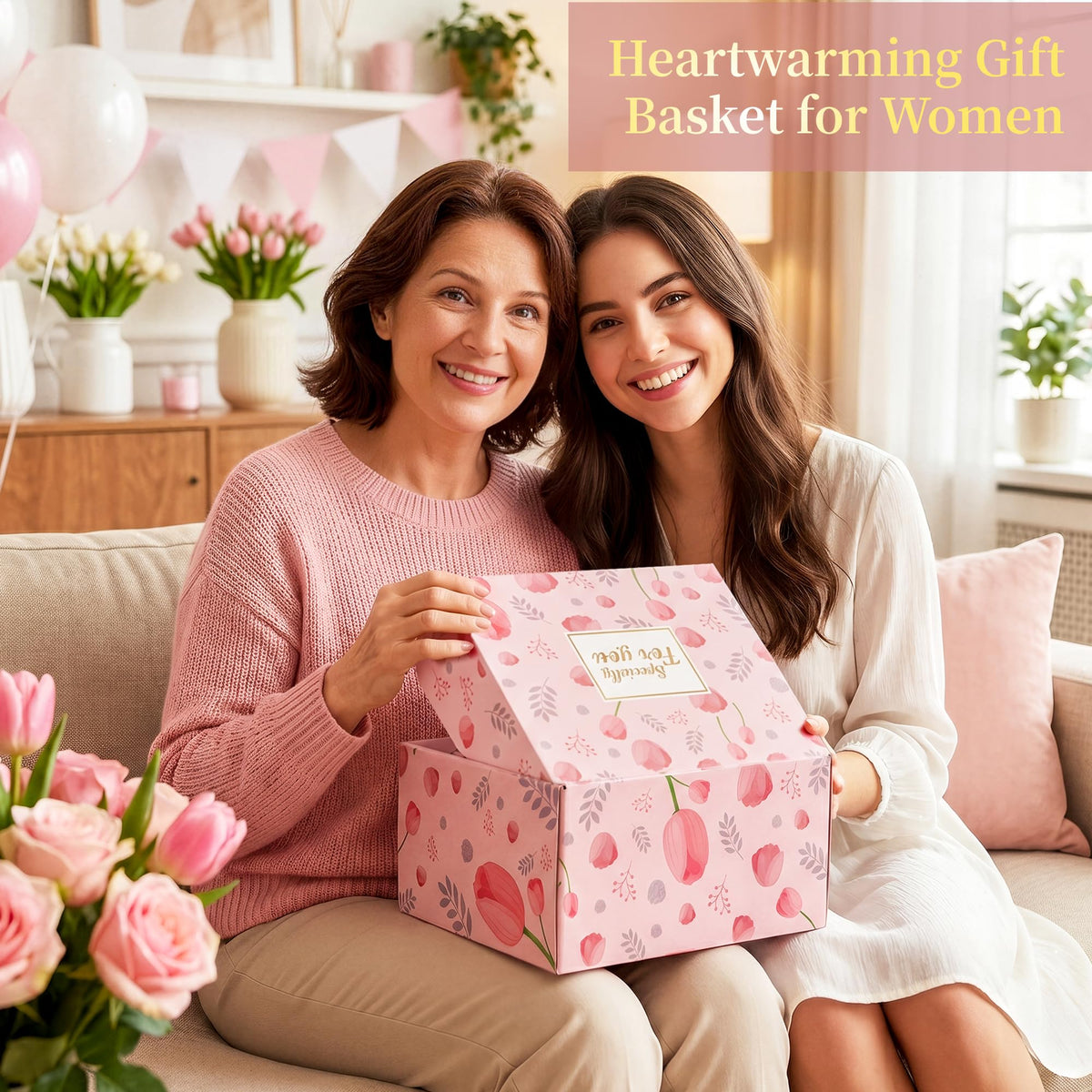 15 Pcs Pink Gift Basket L215