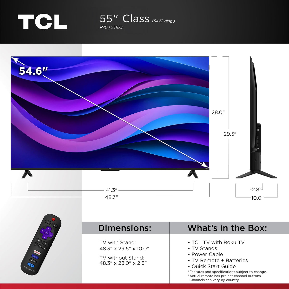55-Inch 4K UHD HDR Roku Smart TV X595068