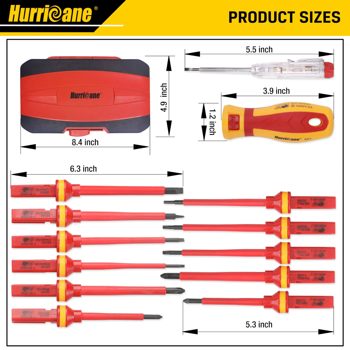 1000V Insulated 13 Piece Screwdriver Set I572263