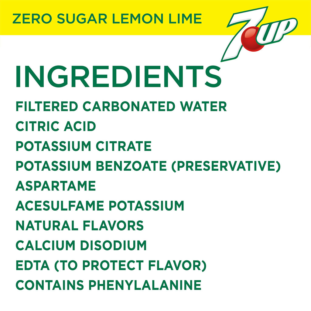 Zero Sugar 7-Up Soda, 12 Oz (Pack of 24) I3214