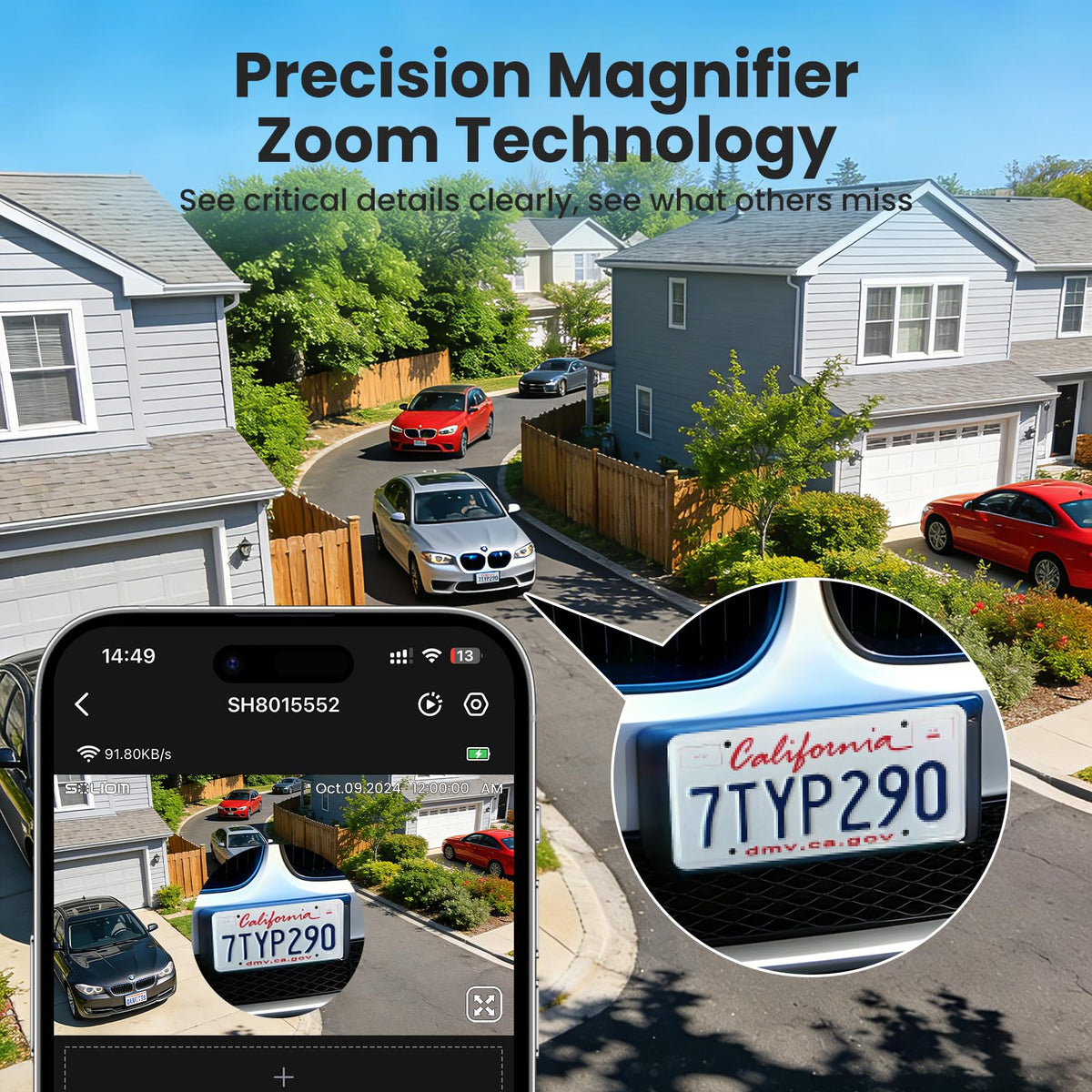 4K Solar Security Cameras Wireless Outdoor System 4-Cam Kit V2469