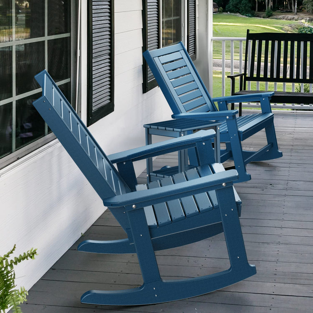 Oversized Outdoor Rocking Chairs Set of 2 Blue T48784