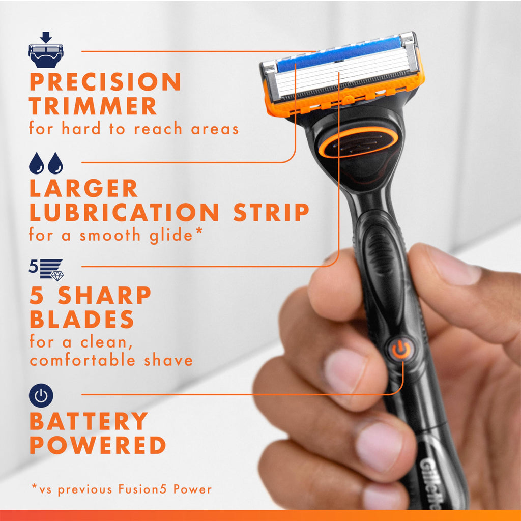5-Blade Razor Refills with Precision Trimmer, 6 Count S405