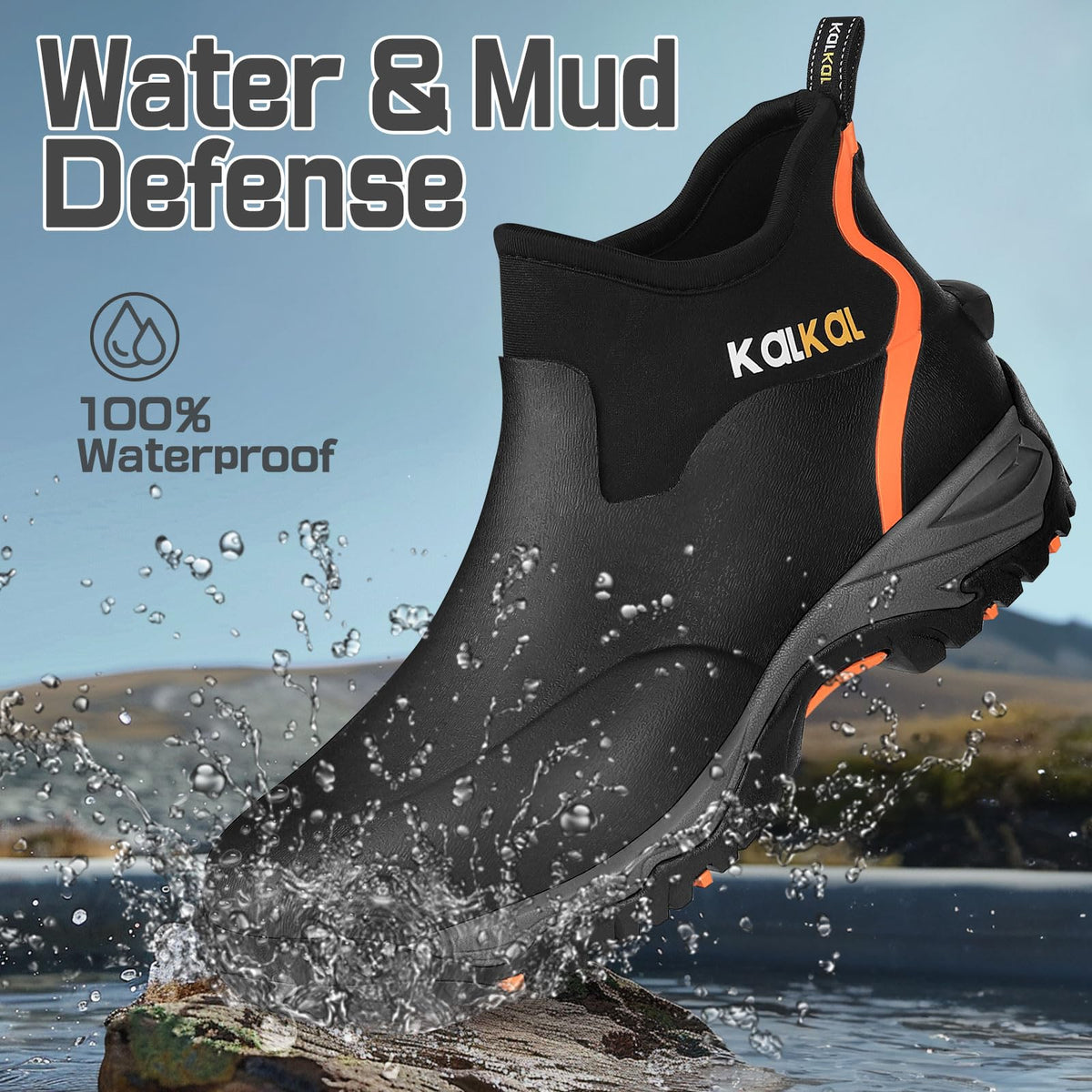 Men's Waterproof Insulated Rubber Ankle Boots D59635