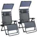 2 Pack Zero Gravity Chairs with Canopy F3974