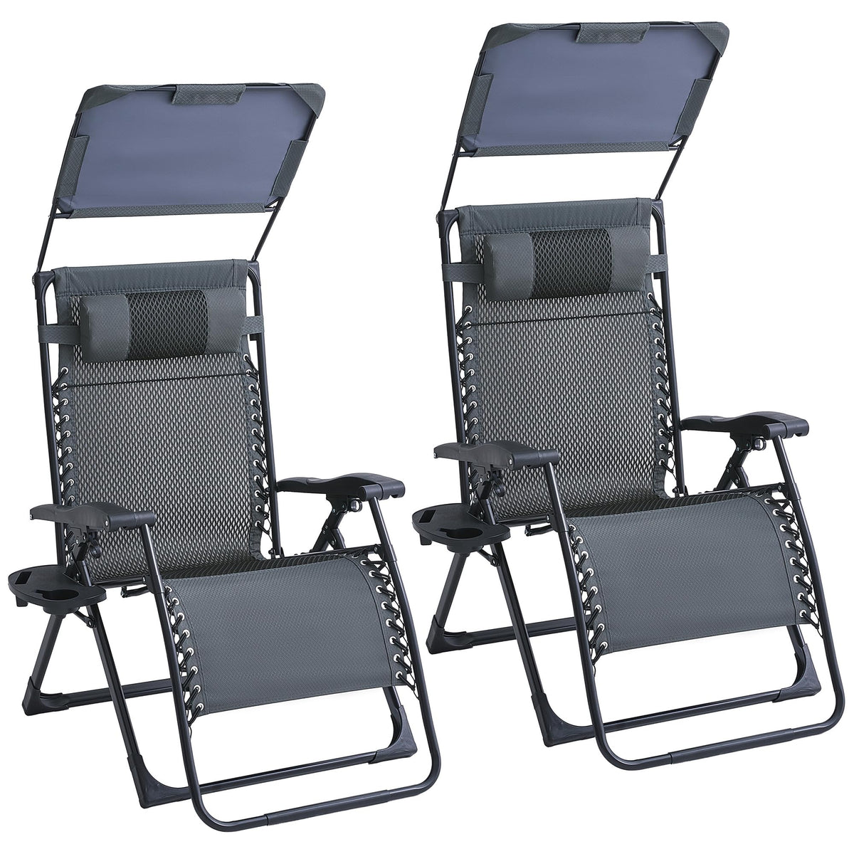 2 Pack Zero Gravity Chairs with Canopy F3974