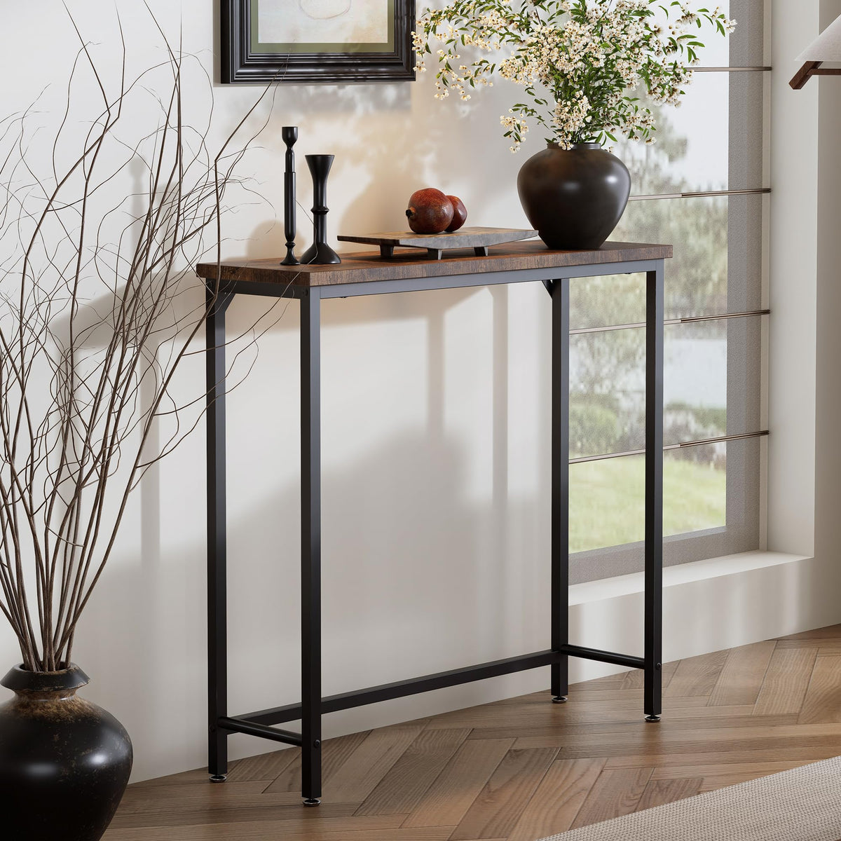 Brown Narrow Console Table B908