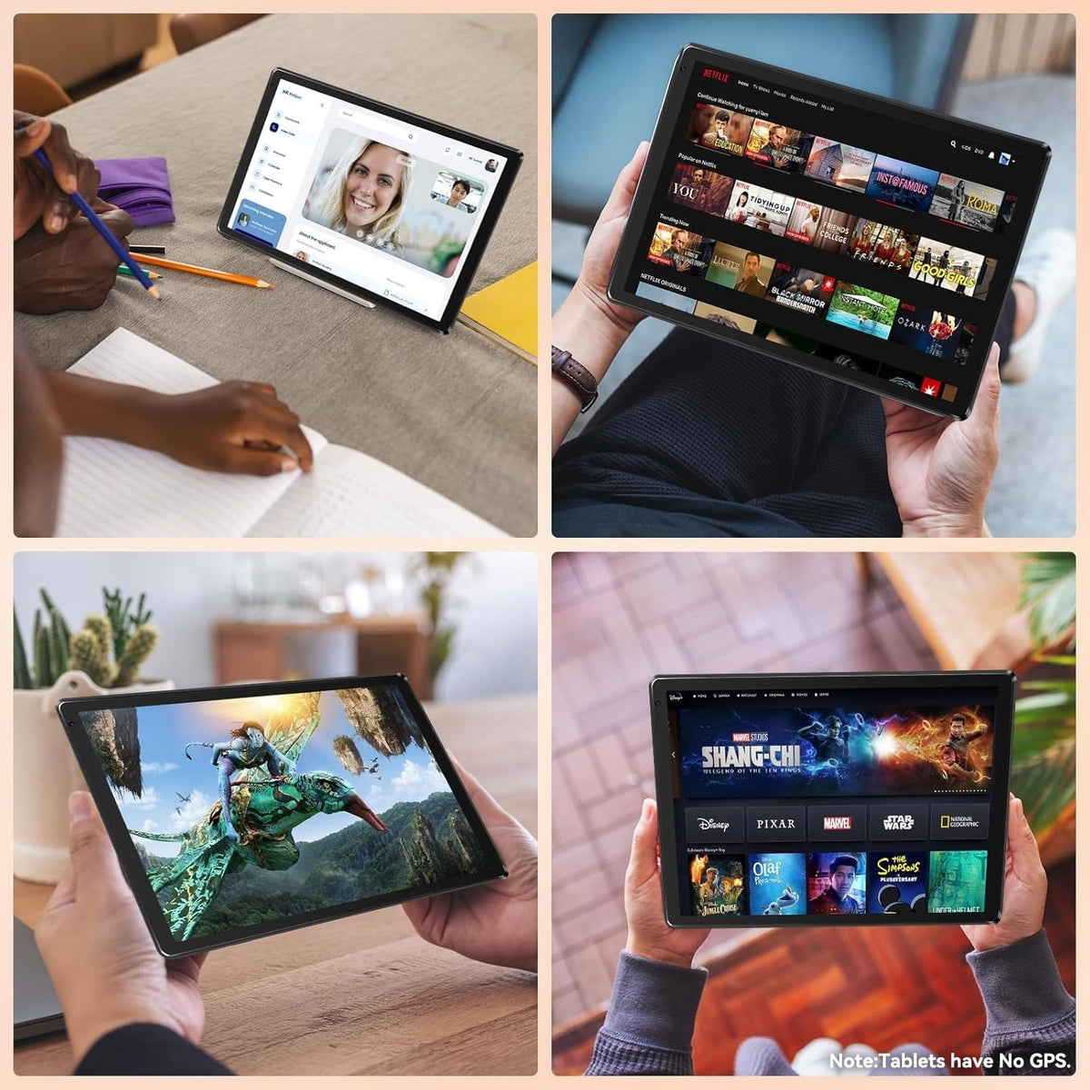 10.1" Android Tablet with Octa-core Processor 24GB RAM 128GB ROM HD IPS Touchscreen K370240