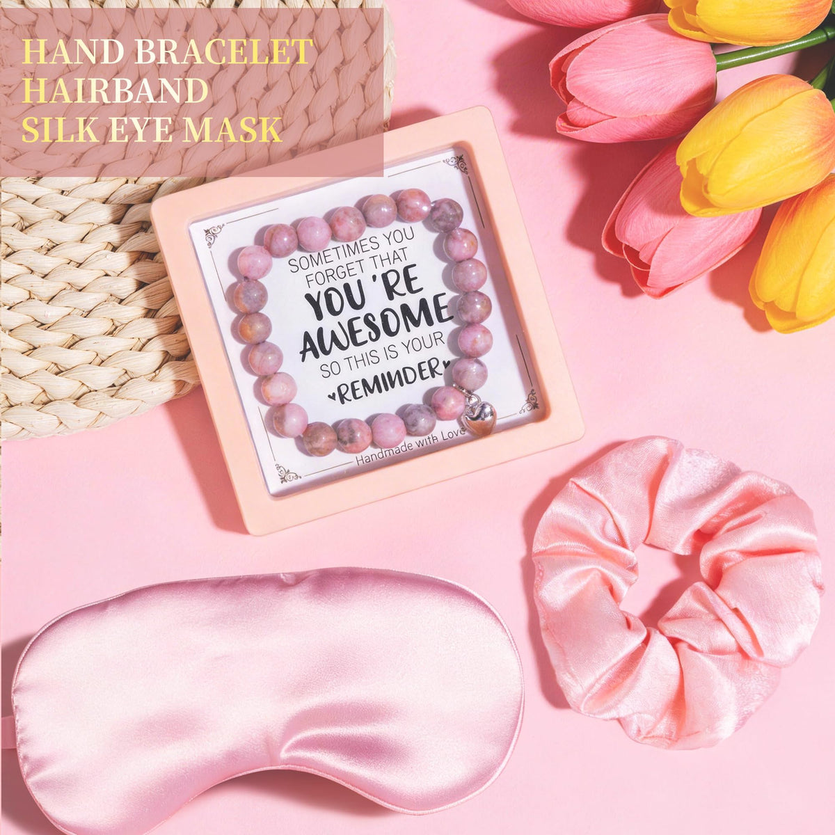 15 Pcs Pink Gift Basket L215