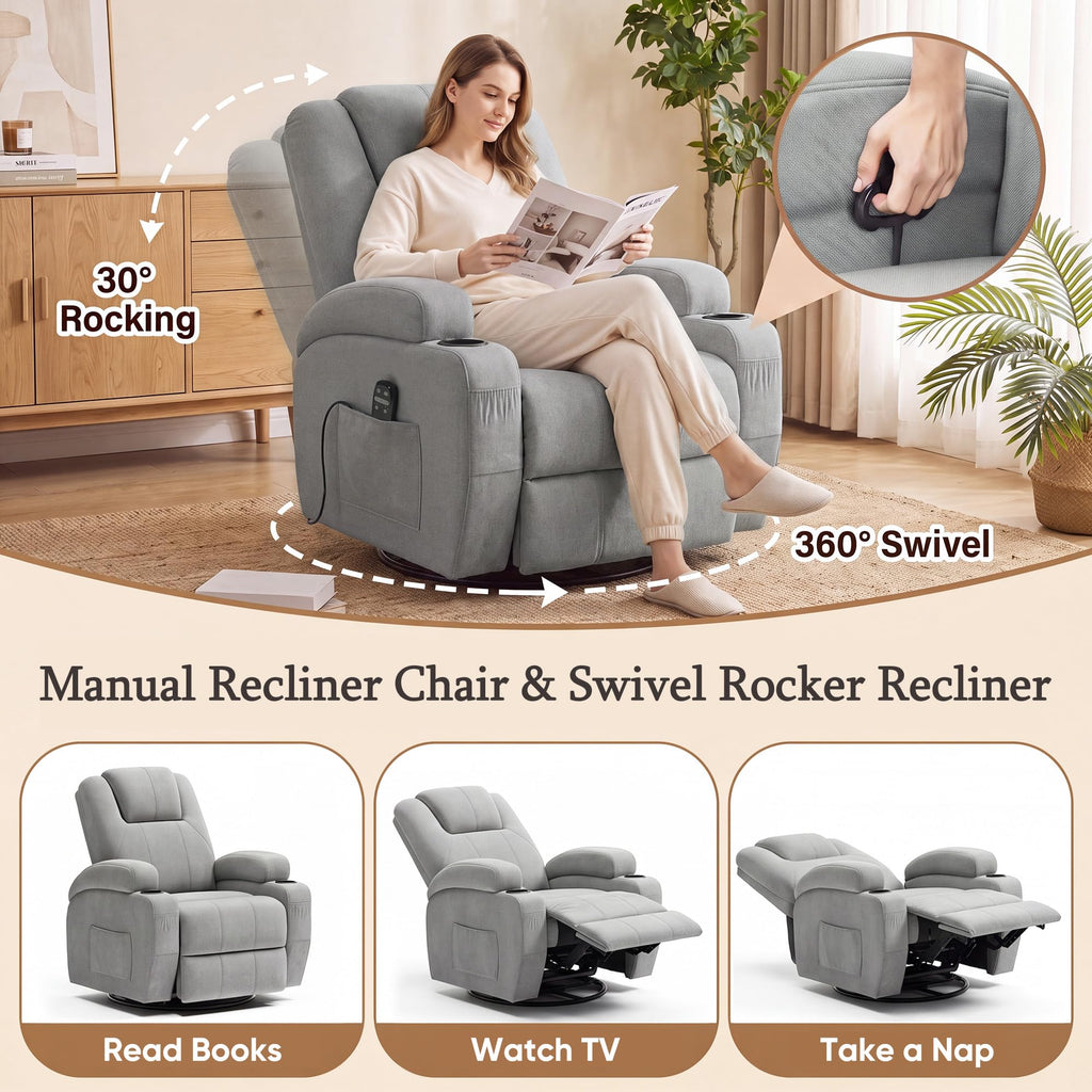 Rocking Recliner Chair with Massage A685