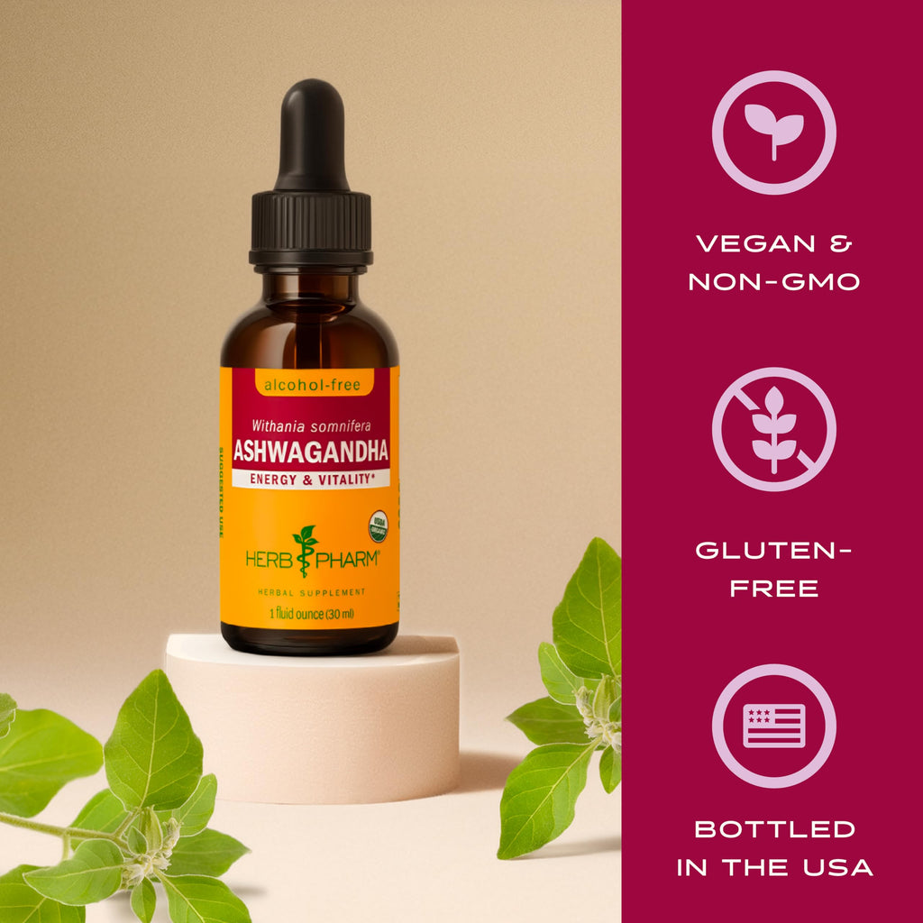 Organic Alcohol-Free Ashwagandha Liquid Extract 1 Oz A4408
