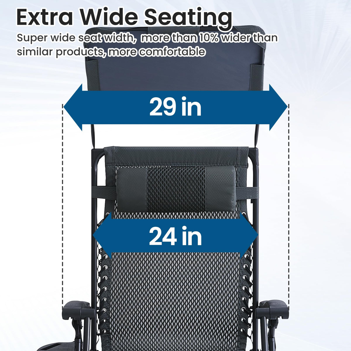 2 Pack Zero Gravity Chairs with Canopy F3974