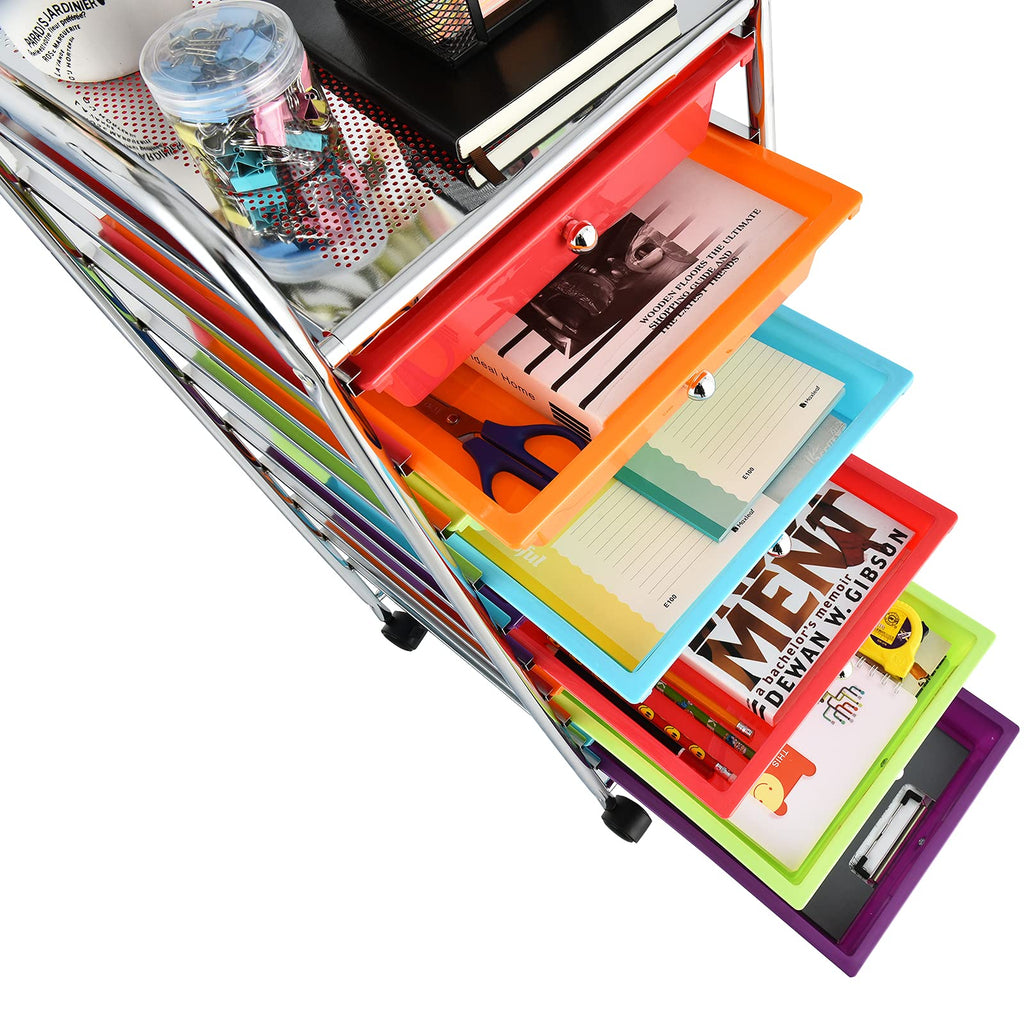10 Drawer Multicolor Alloy Steel Storage Cart W462137