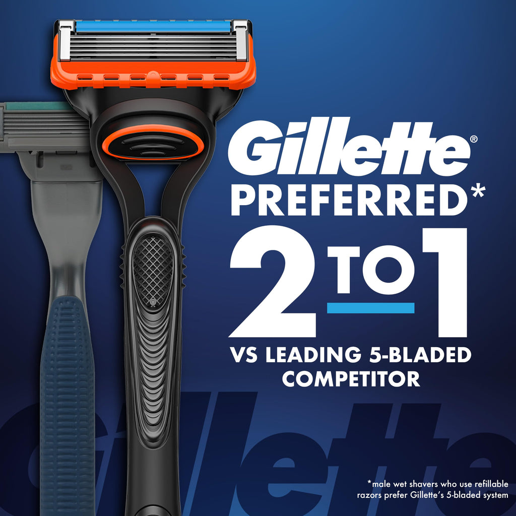 5-Blade Razor Refills with Precision Trimmer, 6 Count S405