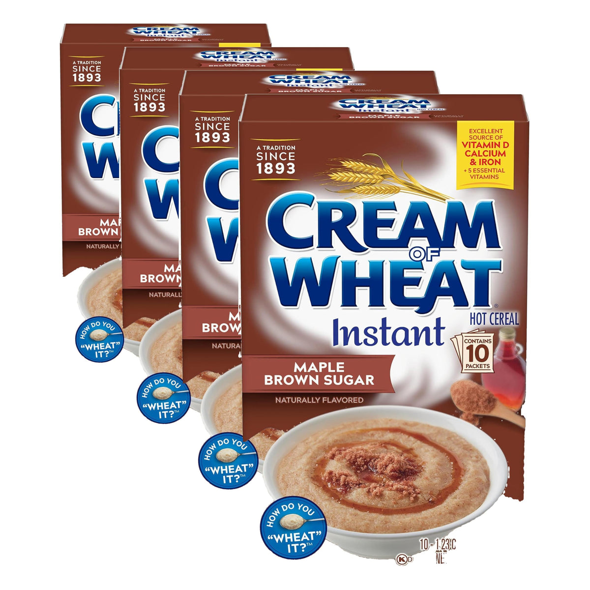 Instant Hot Cereal, Maple Brown Sugar, 12.3 Ounce (Pack of 4) L3087