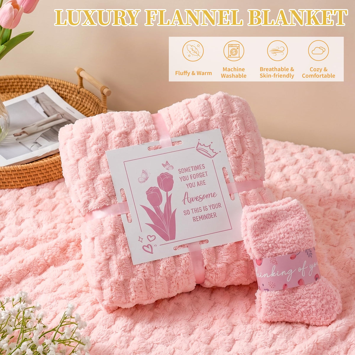 15 Pcs Pink Gift Basket L215